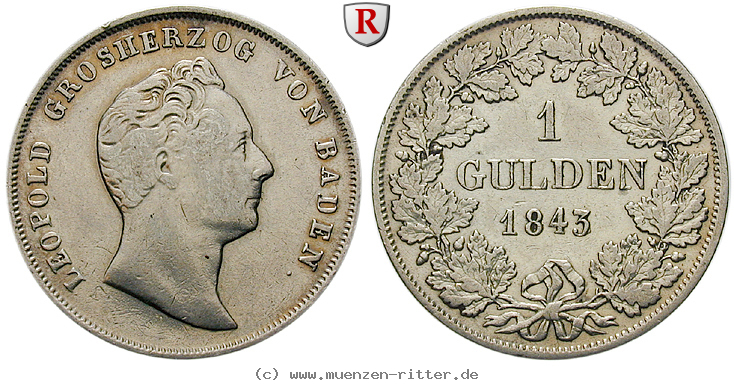 Klicken Sie auf das Bild um es auf Ihrem Rechner zu speichern baden-karl-leopold-friedrich-gulden/93806.jpg