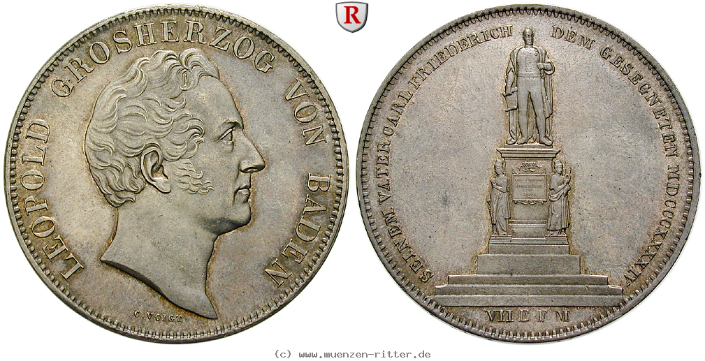 Klicken Sie auf das Bild um es auf Ihrem Rechner zu speichern baden-karl-leopold-friedrich-vereinsdoppeltaler/90568.jpg