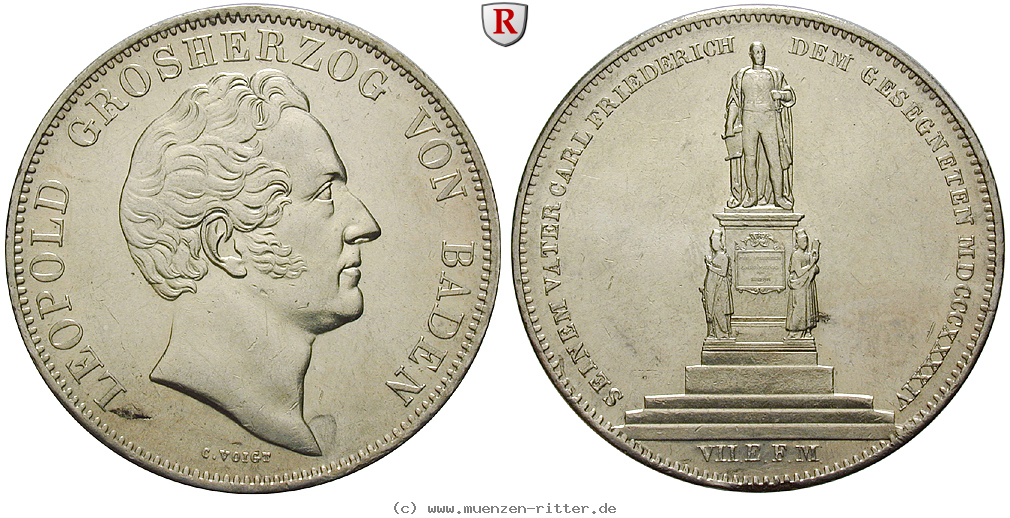 Klicken Sie auf das Bild um es auf Ihrem Rechner zu speichern baden-karl-leopold-friedrich-vereinsdoppeltaler/91447.jpg