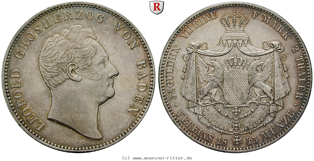 Klicken Sie auf das Bild um es auf Ihrem Rechner zu speichern baden-karl-leopold-friedrich-vereinsdoppeltaler/97351.jpg