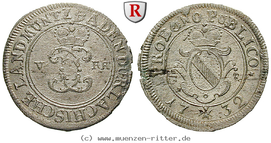 Klicken Sie auf das Bild um es auf Ihrem Rechner zu speichern baden-karl-wilhelm-5-kreuzer/97261.jpg