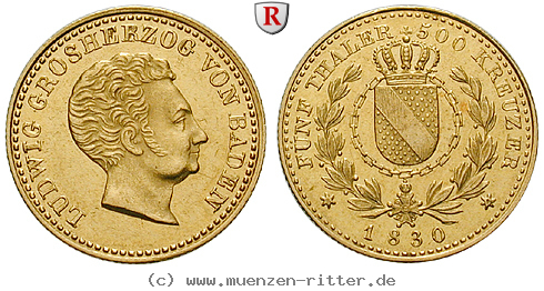 Klicken Sie auf das Bild um es auf Ihrem Rechner zu speichern baden-ludwig-5-taler/97330.jpg