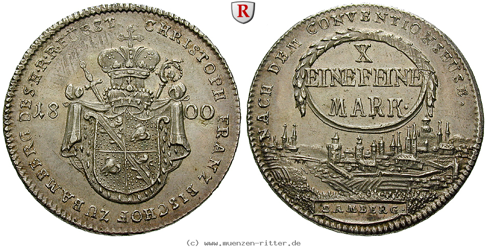 Klicken Sie auf das Bild um es auf Ihrem Rechner zu speichern bamberg-bistum-christoph-franz-von-buseck-konventionstaler/93151.jpg
