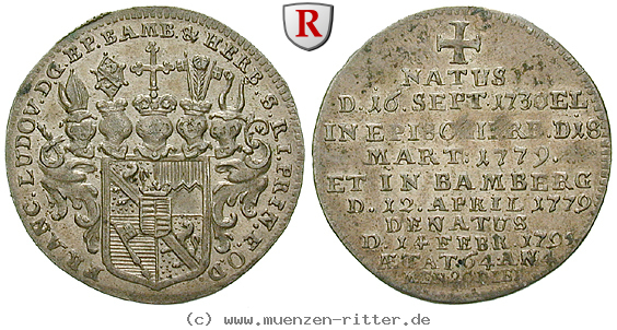 Klicken Sie auf das Bild um es auf Ihrem Rechner zu speichern bamberg-bistum-franz-ludwig-von-erthal-groschen/94386.jpg