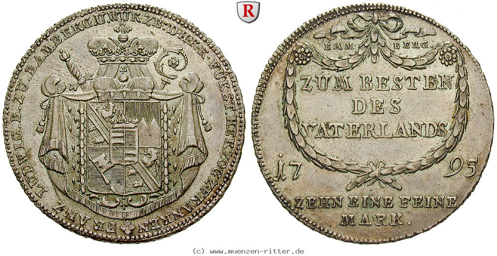 Klicken Sie auf das Bild um es auf Ihrem Rechner zu speichern bamberg-bistum-franz-ludwig-von-erthal-taler/60570.jpg