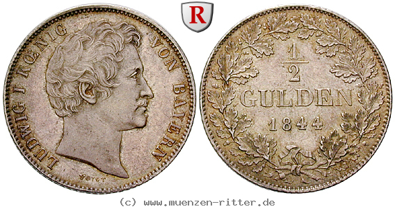 Klicken Sie auf das Bild um es auf Ihrem Rechner zu speichern bayern-ludwig-i-1-2-gulden/eadt2281.jpg