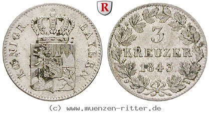 Klicken Sie auf das Bild um es auf Ihrem Rechner zu speichern bayern-ludwig-i-3-kreuzer/22638.jpg
