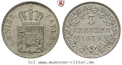 bayern-ludwig-i-3-kreuzer/85392.jpg