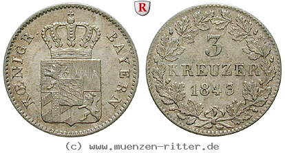 Klicken Sie auf das Bild um es auf Ihrem Rechner zu speichern bayern-ludwig-i-3-kreuzer/85393.jpg