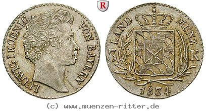 Klicken Sie auf das Bild um es auf Ihrem Rechner zu speichern bayern-ludwig-i-3-kreuzer/93773.jpg