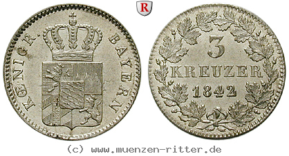 Klicken Sie auf das Bild um es auf Ihrem Rechner zu speichern bayern-ludwig-i-3-kreuzer/93778.jpg