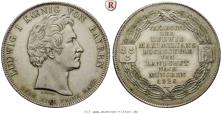 Klicken Sie auf das Bild um es auf Ihrem Rechner zu speichern bayern-ludwig-i-geschichtstaler/94108.jpg