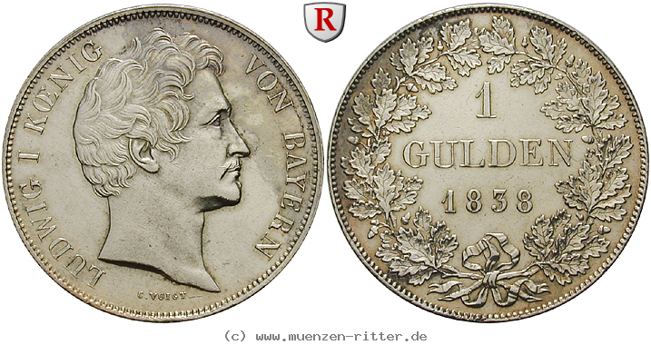 Klicken Sie auf das Bild um es auf Ihrem Rechner zu speichern bayern-ludwig-i-gulden/101097.jpg