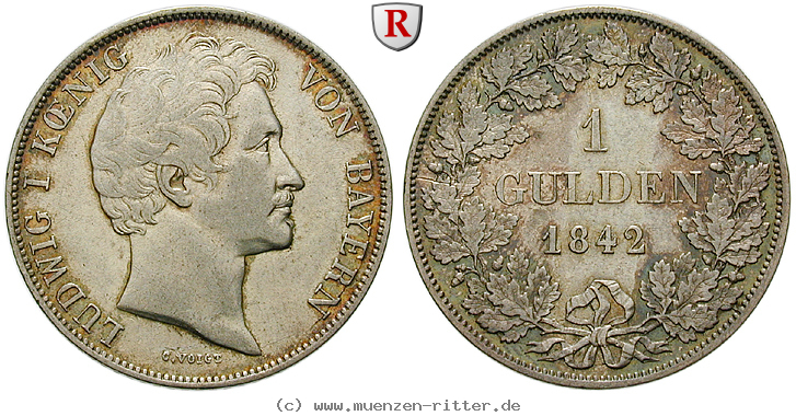 Klicken Sie auf das Bild um es auf Ihrem Rechner zu speichern bayern-ludwig-i-gulden/21366.jpg