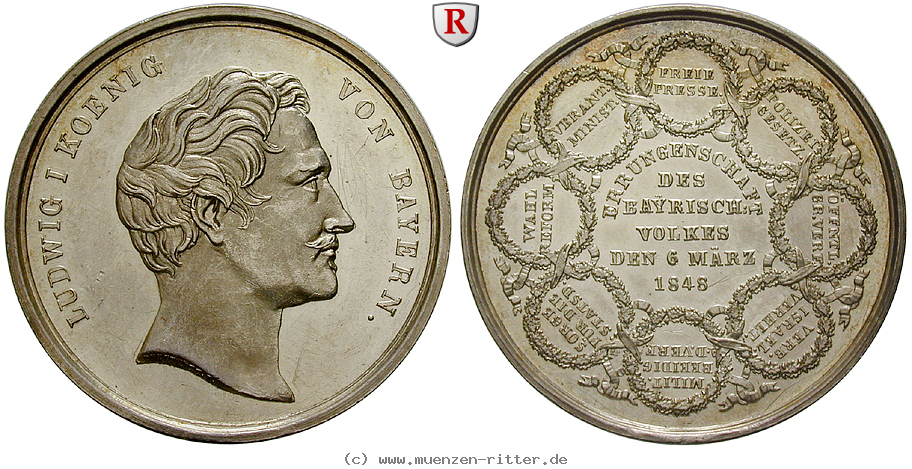 Klicken Sie auf das Bild um es auf Ihrem Rechner zu speichern bayern-ludwig-i-silbermedaille/35546.jpg