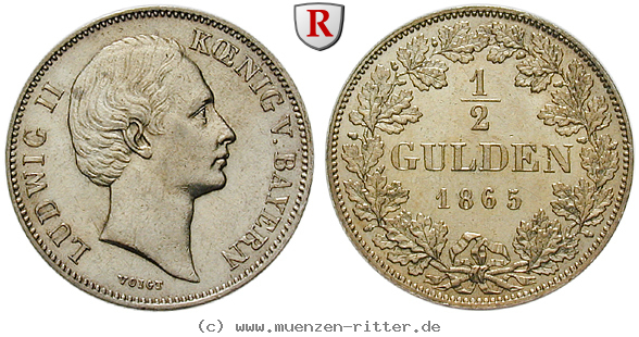 Klicken Sie auf das Bild um es auf Ihrem Rechner zu speichern bayern-ludwig-ii-1-2-gulden/93723.jpg