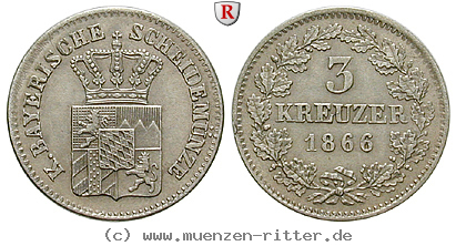 bayern-ludwig-ii-3-kreuzer/85407.jpg