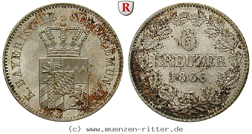 Klicken Sie auf das Bild um es auf Ihrem Rechner zu speichern bayern-ludwig-ii-6-kreuzer/90816.jpg
