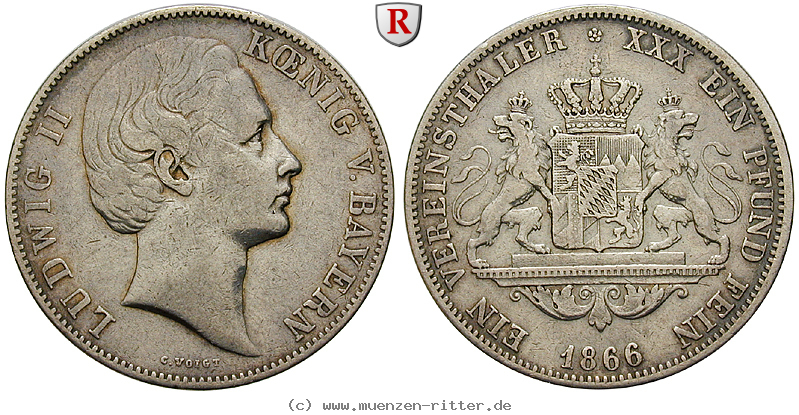 Klicken Sie auf das Bild um es auf Ihrem Rechner zu speichern bayern-ludwig-ii-vereinstaler/101398.jpg
