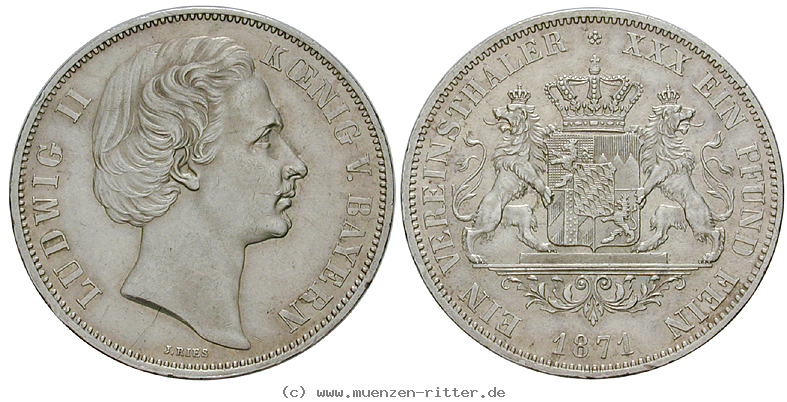 Klicken Sie auf das Bild um es auf Ihrem Rechner zu speichern bayern-ludwig-ii-vereinstaler/18663.jpg