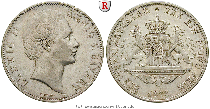 Klicken Sie auf das Bild um es auf Ihrem Rechner zu speichern bayern-ludwig-ii-vereinstaler/51018.jpg