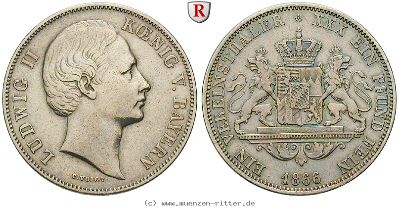 Klicken Sie auf das Bild um es auf Ihrem Rechner zu speichern bayern-ludwig-ii-vereinstaler/51340.jpg