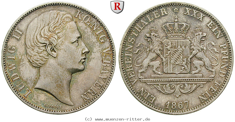Klicken Sie auf das Bild um es auf Ihrem Rechner zu speichern bayern-ludwig-ii-vereinstaler/51388.jpg