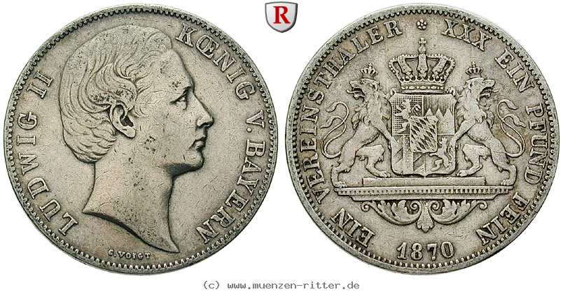 Klicken Sie auf das Bild um es auf Ihrem Rechner zu speichern bayern-ludwig-ii-vereinstaler/66149.jpg