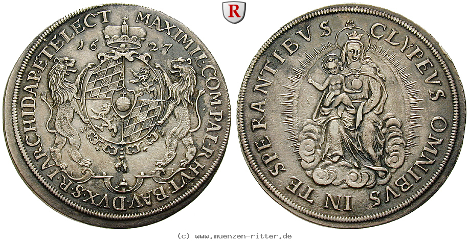 Klicken Sie auf das Bild um es auf Ihrem Rechner zu speichern bayern-maximilian-i-1-2-reichstaler/100820.jpg