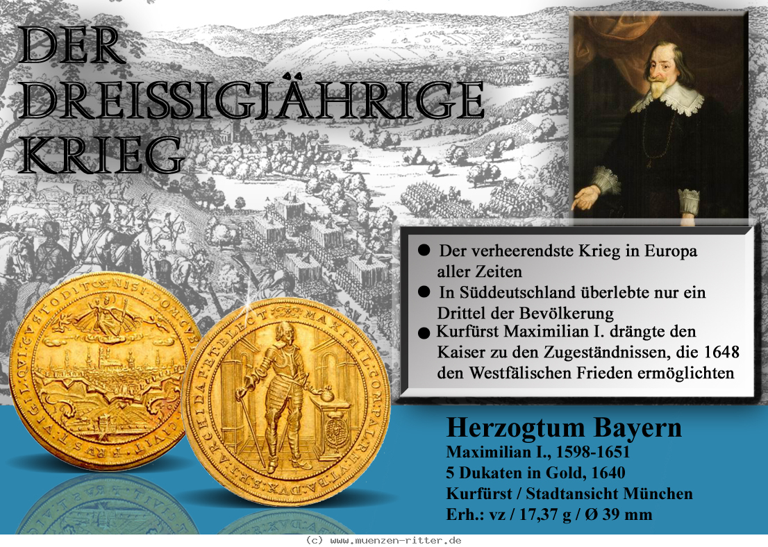 Klicken Sie auf das Bild um es auf Ihrem Rechner zu speichern bayern-maximilian-i-5-dukaten/30548~angebot.jpg
