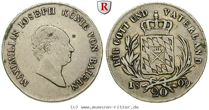 Klicken Sie auf das Bild um es auf Ihrem Rechner zu speichern bayern-maximilian-i-joseph-20-kreuzer/94367.jpg