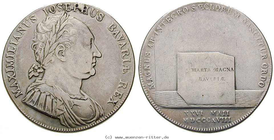 Klicken Sie auf das Bild um es auf Ihrem Rechner zu speichern bayern-maximilian-i-joseph-konventionstaler/26316.jpg