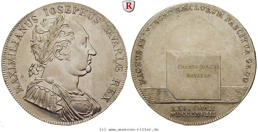 Klicken Sie auf das Bild um es auf Ihrem Rechner zu speichern bayern-maximilian-i-joseph-konventionstaler/29298.jpg