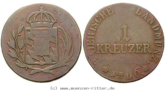 Klicken Sie auf das Bild um es auf Ihrem Rechner zu speichern bayern-maximilian-i-joseph-kreuzer/eadt2275.jpg