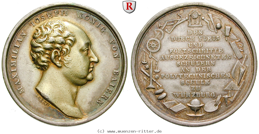 Klicken Sie auf das Bild um es auf Ihrem Rechner zu speichern bayern-maximilian-i-joseph-silbermedaille/43537.jpg