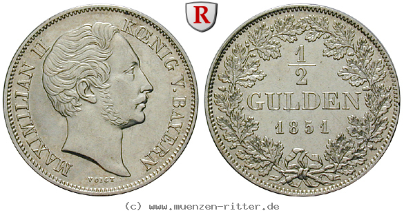 Klicken Sie auf das Bild um es auf Ihrem Rechner zu speichern bayern-maximilian-ii-1-2-gulden/93722.jpg