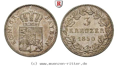 Klicken Sie auf das Bild um es auf Ihrem Rechner zu speichern bayern-maximilian-ii-3-kreuzer/81629.jpg
