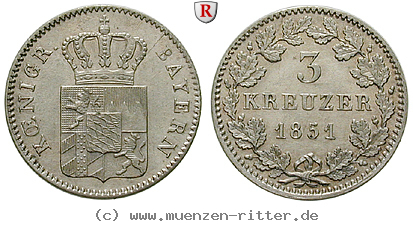 Klicken Sie auf das Bild um es auf Ihrem Rechner zu speichern bayern-maximilian-ii-3-kreuzer/85402.jpg