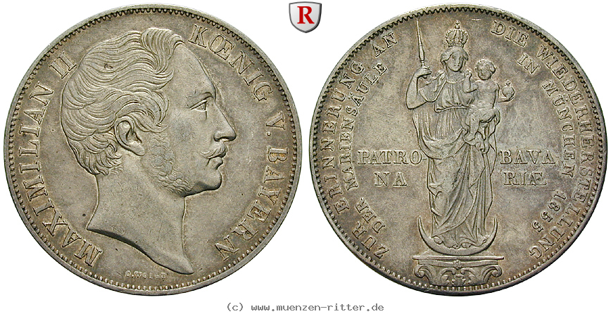 Klicken Sie auf das Bild um es auf Ihrem Rechner zu speichern bayern-maximilian-ii-doppelgulden/100426.jpg