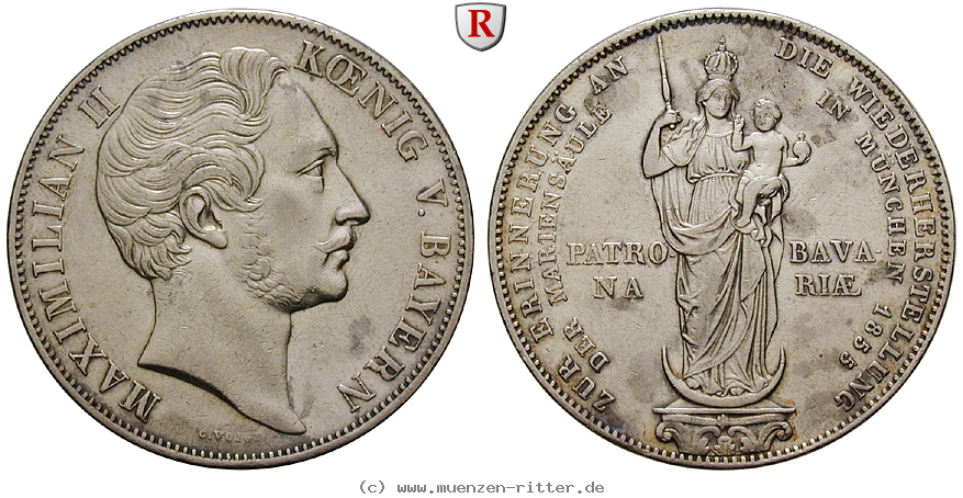 Klicken Sie auf das Bild um es auf Ihrem Rechner zu speichern bayern-maximilian-ii-doppelgulden/101400.jpg