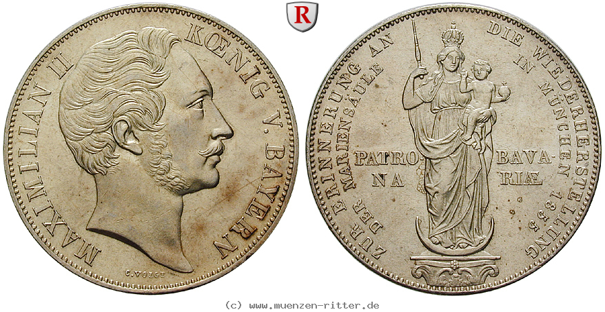 Klicken Sie auf das Bild um es auf Ihrem Rechner zu speichern bayern-maximilian-ii-doppelgulden/85055.jpg
