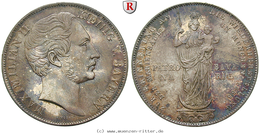 Klicken Sie auf das Bild um es auf Ihrem Rechner zu speichern bayern-maximilian-ii-doppelgulden/94013.jpg