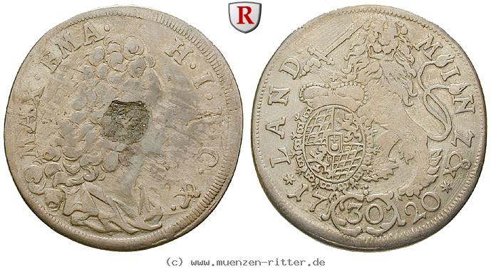 Klicken Sie auf das Bild um es auf Ihrem Rechner zu speichern bayern-maximilian-ii-emanuel-30-kreuzer/28927.jpg