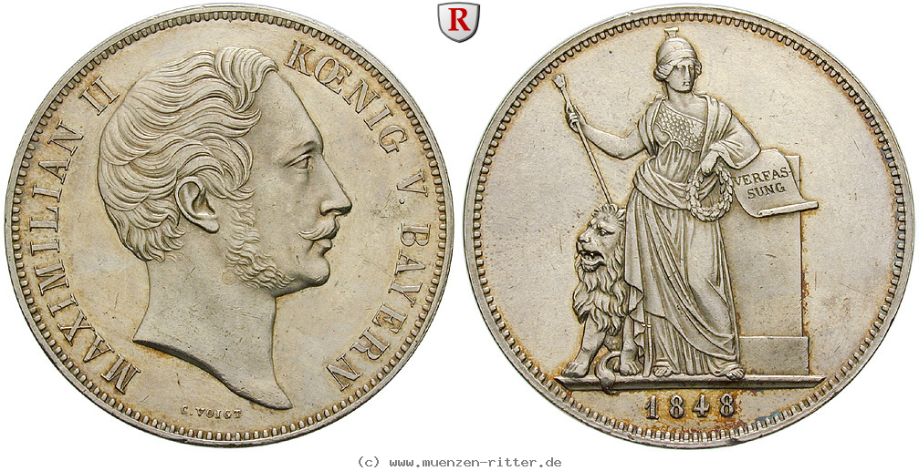 Klicken Sie auf das Bild um es auf Ihrem Rechner zu speichern bayern-maximilian-ii-geschichtsdoppeltaler/51382.jpg