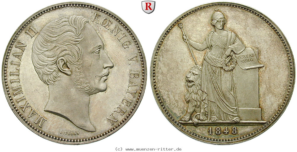 Klicken Sie auf das Bild um es auf Ihrem Rechner zu speichern bayern-maximilian-ii-geschichtsdoppeltaler/92221.jpg