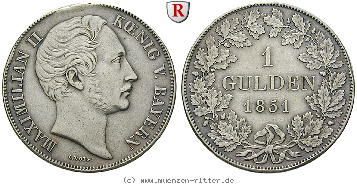 Klicken Sie auf das Bild um es auf Ihrem Rechner zu speichern bayern-maximilian-ii-gulden/85052.jpg