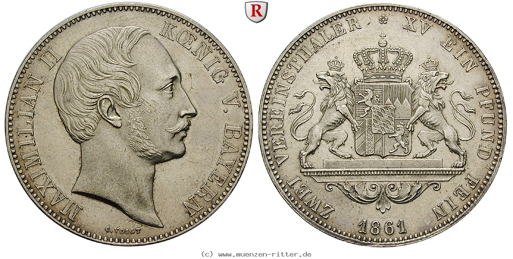 Klicken Sie auf das Bild um es auf Ihrem Rechner zu speichern bayern-maximilian-ii-vereinsdoppeltaler/60712.jpg