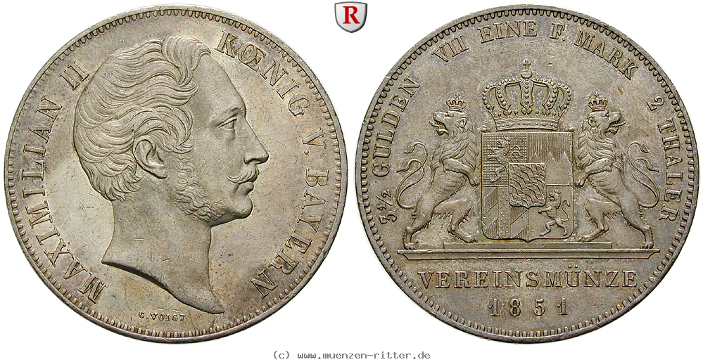 Klicken Sie auf das Bild um es auf Ihrem Rechner zu speichern bayern-maximilian-ii-vereinsdoppeltaler/90581.jpg