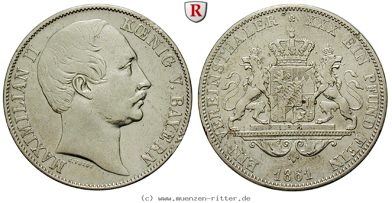 Klicken Sie auf das Bild um es auf Ihrem Rechner zu speichern bayern-maximilian-ii-vereinstaler/100569.jpg