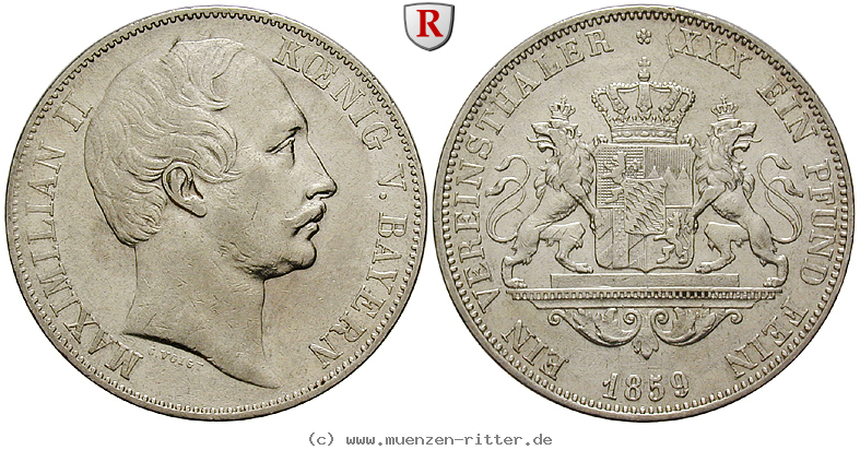 Klicken Sie auf das Bild um es auf Ihrem Rechner zu speichern bayern-maximilian-ii-vereinstaler/101744.jpg